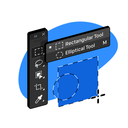 Strumento per selezione di un'area rettangolare  Illustration