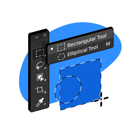 Strumento per selezione di un'area rettangolare  Illustration