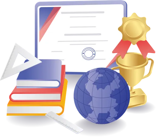 Student achievement certificate  Illustration