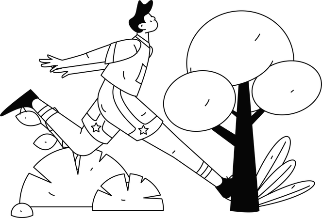 Student arrives late in school  Illustration
