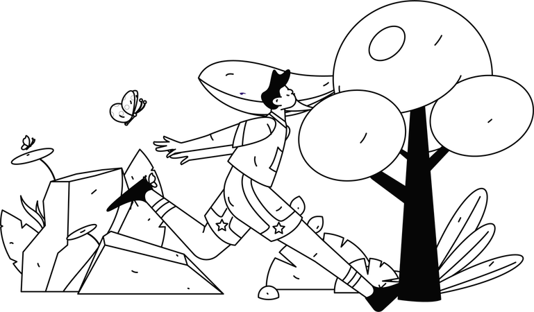 Student arrives late in school  Illustration