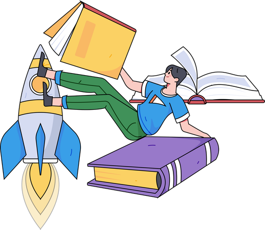 Student bei Produkteinführung  Illustration