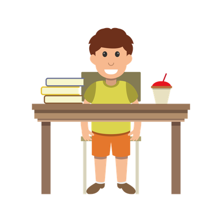 Student Boy  Illustration