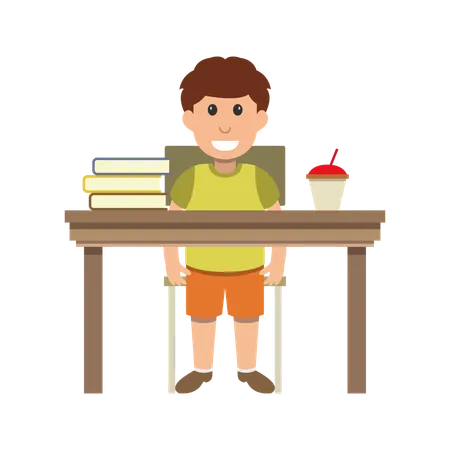 Student Boy  Illustration