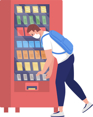 Student buying snacks  Illustration