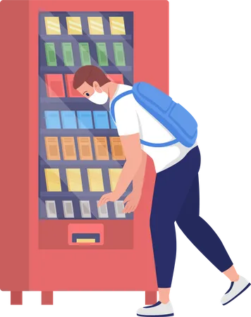 Student buying snacks  Illustration