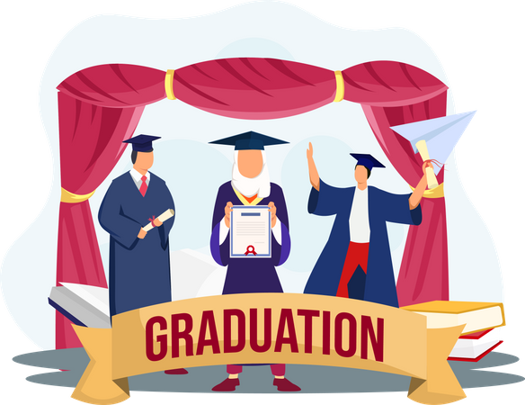 Student celebrate graduation  Illustration