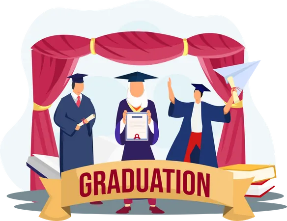 Student celebrate graduation  Illustration