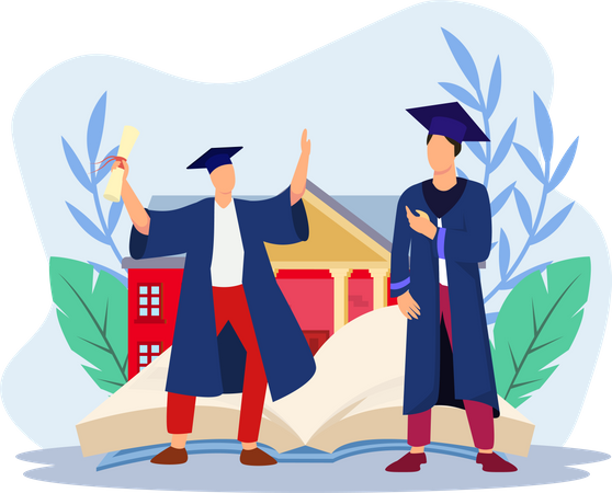 Student celebrate graduation  Illustration