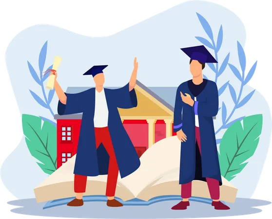 Student celebrate graduation  Illustration