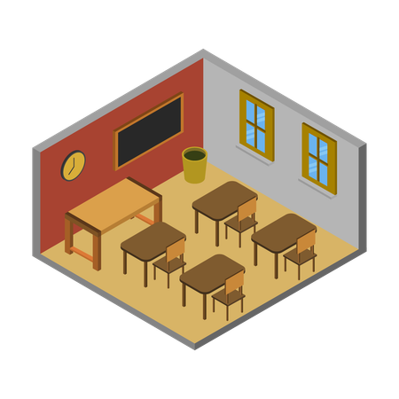 Student desk  Illustration