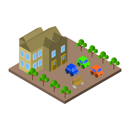 学生施設  イラスト