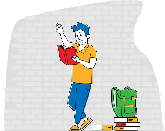 Student Gaining Knowledge  Illustration