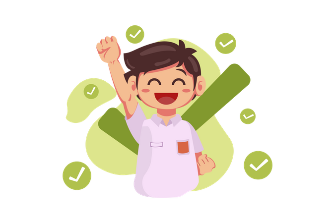 Student Get Right Answer  Illustration
