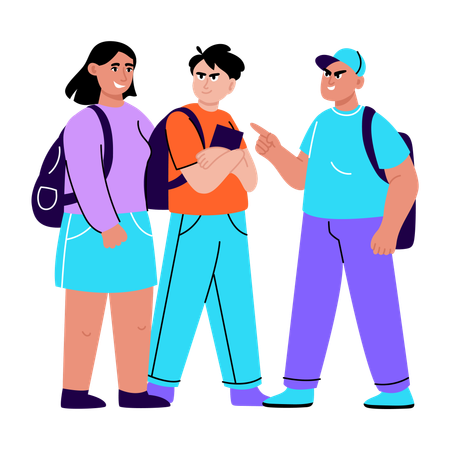 Student getting bullied at school  Illustration