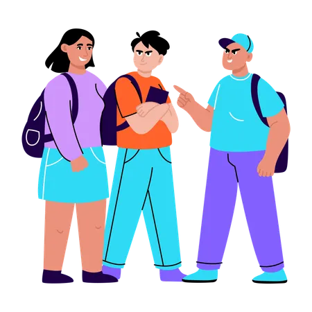 Student getting bullied at school  Illustration