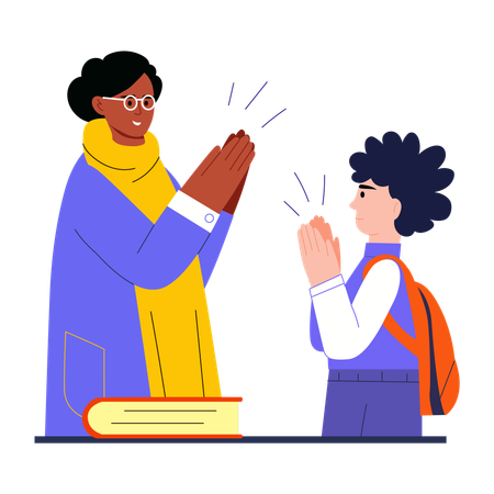 Student getting hair respect  Illustration