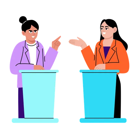Student getting into debate in school  Illustration
