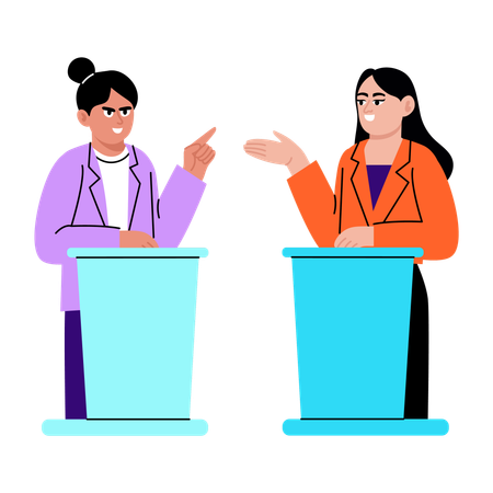 Student getting into debate in school  Illustration
