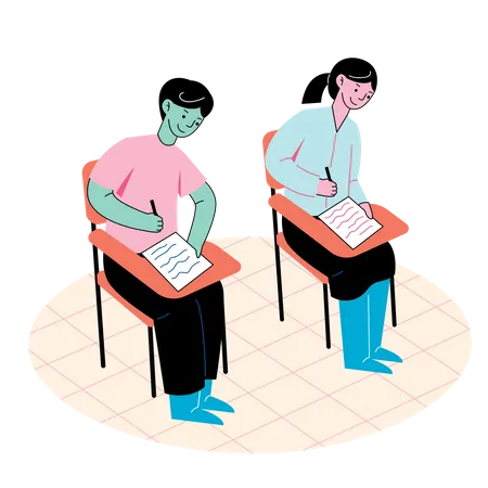 Student giving an Exam  Illustration