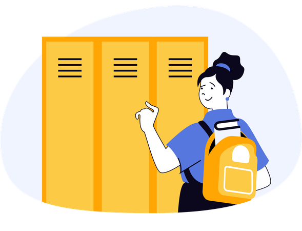 Student going back to school  Illustration