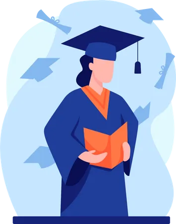 Student Graduation  Illustration