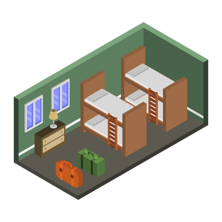 学生寮  イラスト