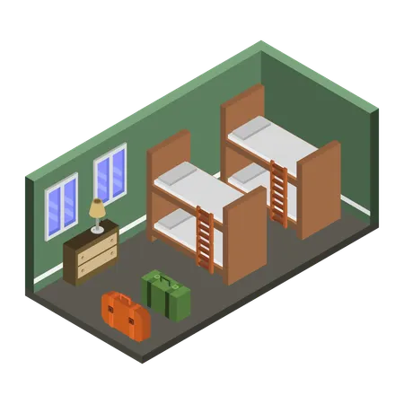 学生寮  イラスト