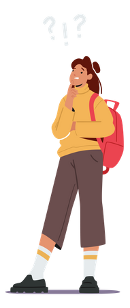 Student in doubt  Illustration