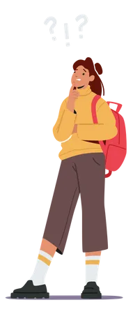 Student in doubt  Illustration