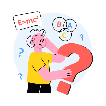 Student is totally confused in solving mathematical equations  Illustration