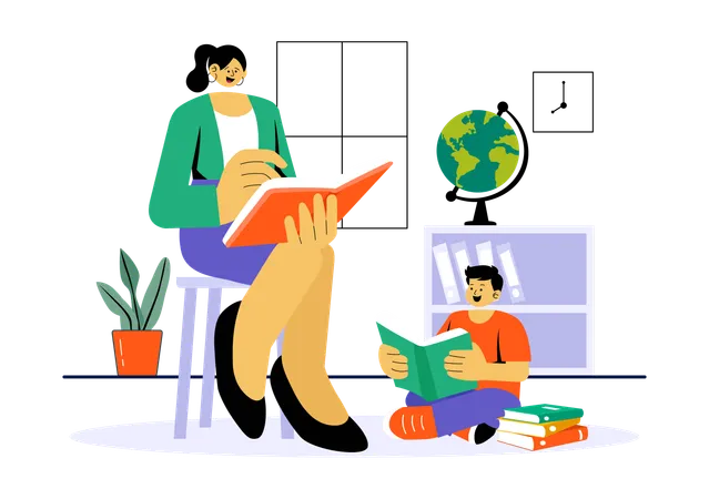 Student learning in class  Illustration