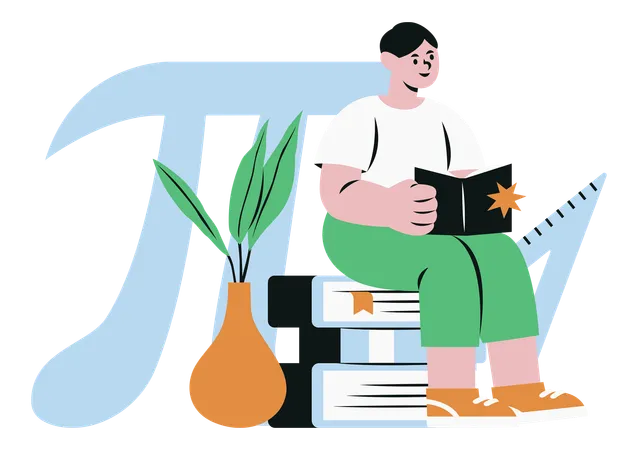 Student Learning Mathematics  Illustration