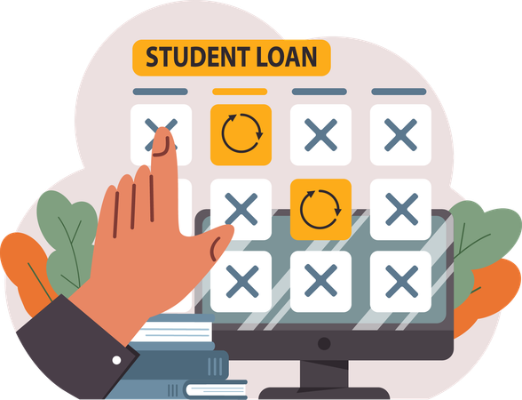 Student Loan Schedule  Illustration