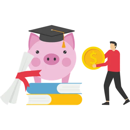 Investment In Knowledge Student Loans Scholarships Credit To Pay For University Education Tuition Fee College Scholarship Illustration