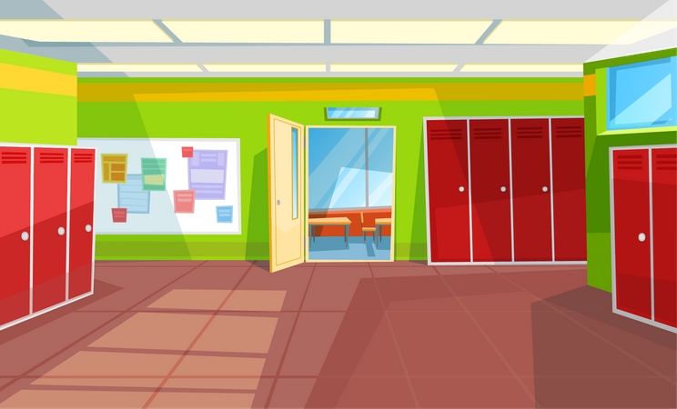 Student lockers  Illustration