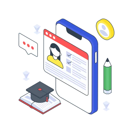 Student Portal  Illustration