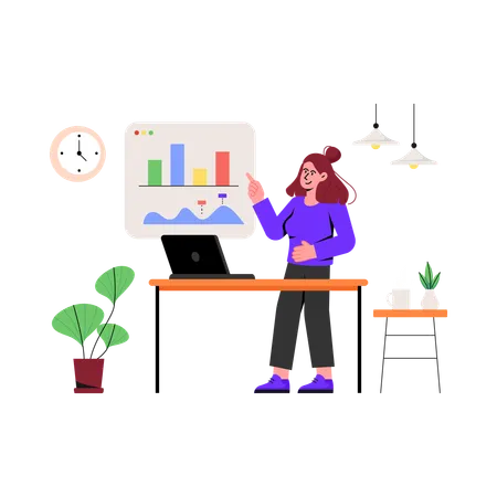 Student Prepared Statistics Chart  Illustration