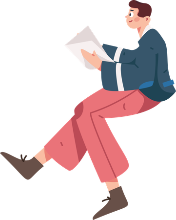 Student preparing for college exams  Illustration