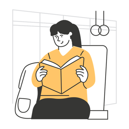 学生読書本  イラスト