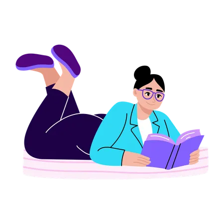 Student reading book  Illustration