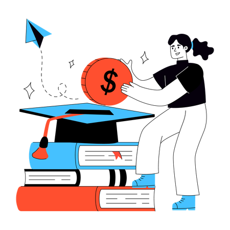 Student receives Educational Grant  Illustration