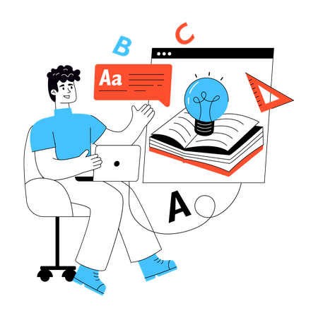 Student receives Innovative Education  Illustration