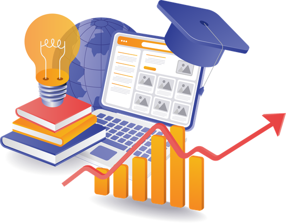 Student result card  Illustration