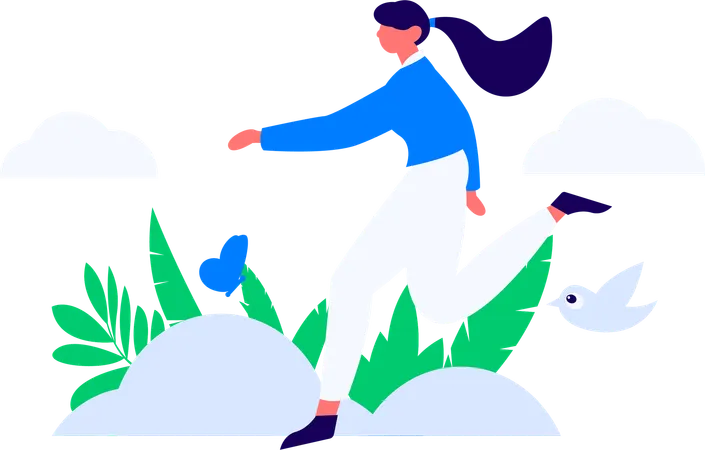 Student running fast for school  Illustration