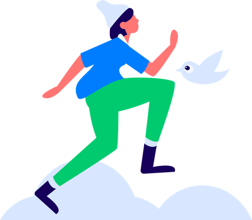 Student running fast for school  Illustration