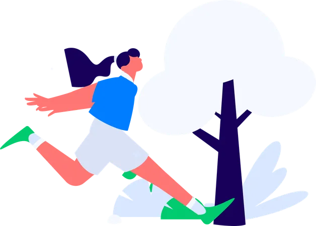 Student runs late for school  Illustration