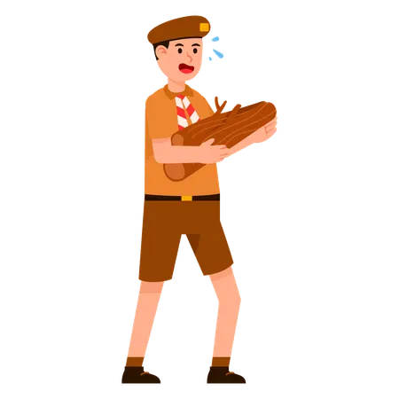 Indonesia Student Scout Activity Illustration
