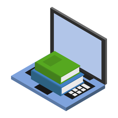 Student study table  Illustration