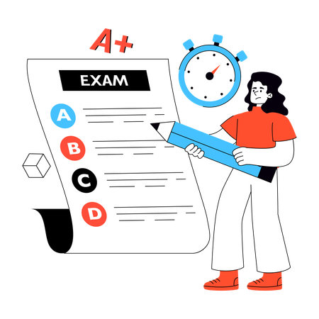 Student views Exam Result  Illustration